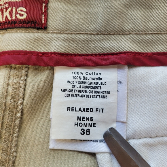 Vintage Eddie Bauer Pleated Shorts Mens 36 100% Cotton Khaki 90s Old Money - Picture 6 of 9